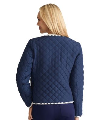 Petite Quilted Long-Sleeve Jacket