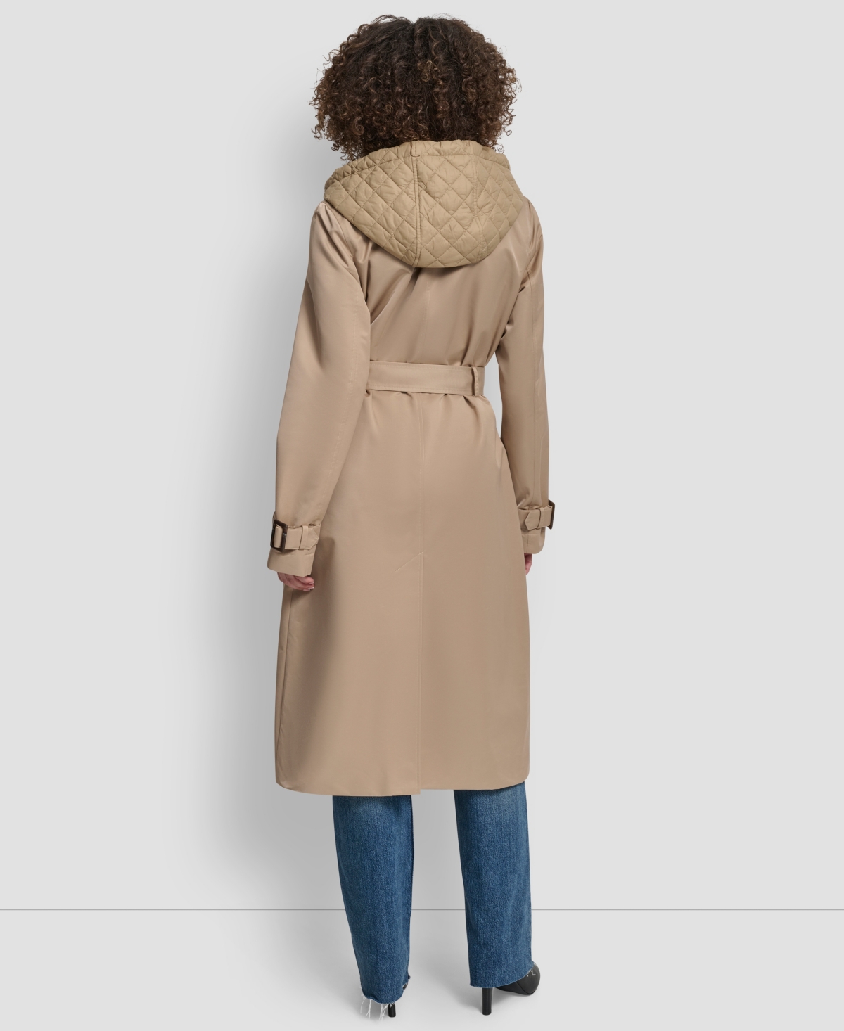 Dkny Women's Double Breasted Trench Coat In Brown