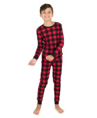 Baby Two Piece Cotton Plaid Holiday Pajamas