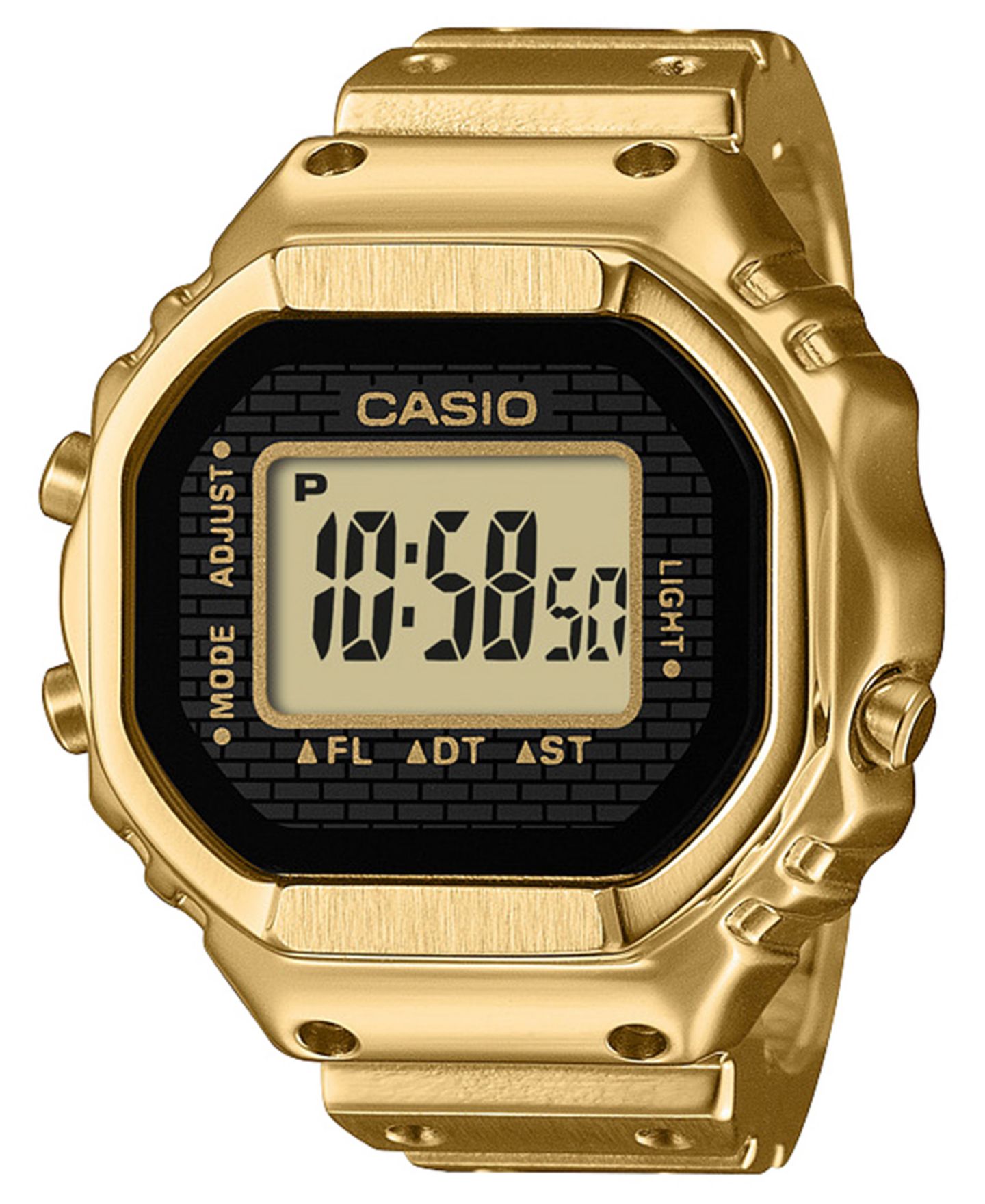Часы Casio Unisex Digital Gold-Tone Stainless Steel Ring Watch 19.5mm — фото 1