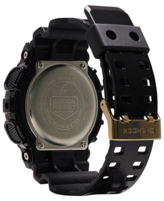 Men's Japanese Quartz Black Resin Watch, 51.2mm