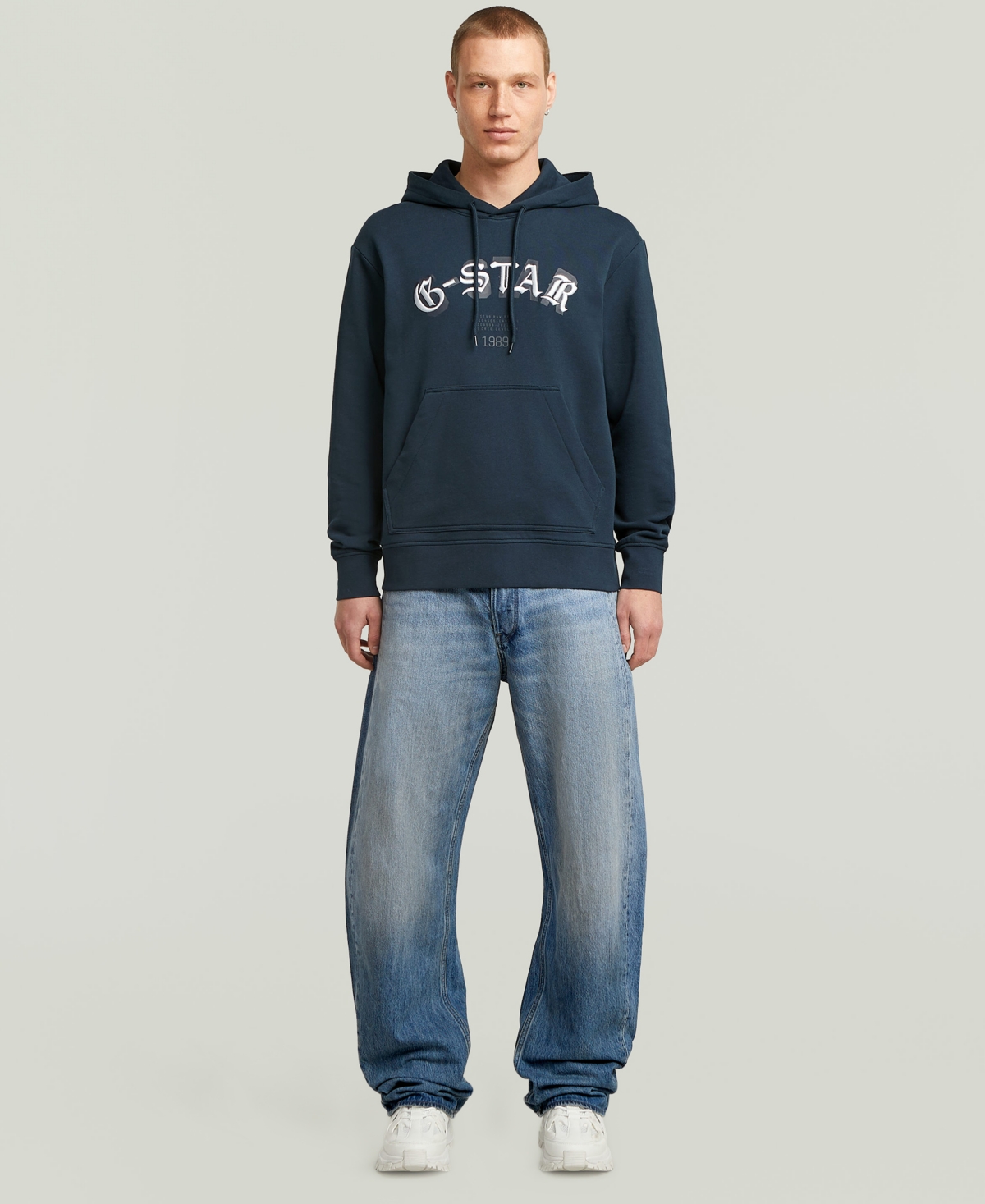 G-Star Raw Men's Embroidered Logo Graphic Hoodie