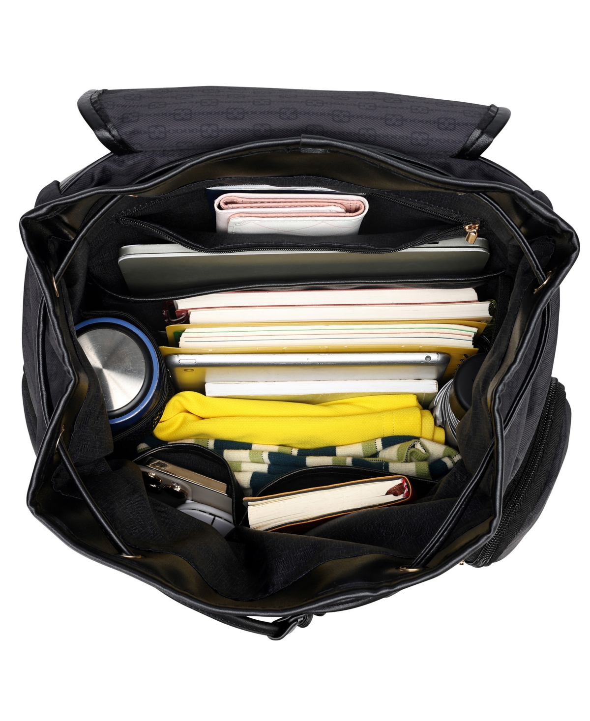 Elle Eleganza 17" Monogram Backpack In Black