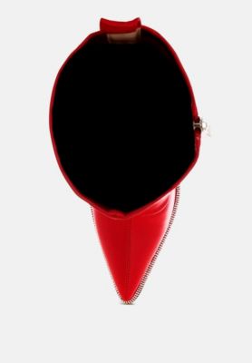 Womens Dacia Rhinestones Strap Satin Calf Boots