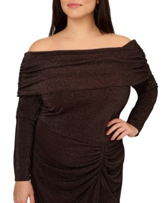 Plus Size Off-The-Shoulder Cocktail Dress