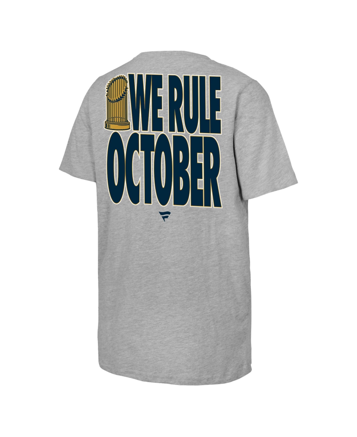 Fanatics Big Boys and Girls Heather Gray Los Angeles Dodgers 2025 World Series Champions Locker Room Authentic T-Shirt