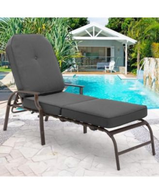 Adjustable Outdoor Chaise Lounge Chair Patio Recliner