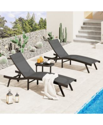 Outdoor Chaise Lounge, All Weather Pool Lounge Chairs Ergonomic Design