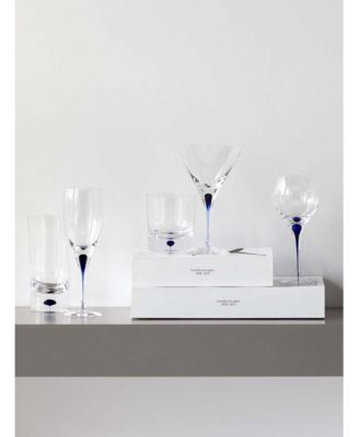 Set of 2 Intermezzo Blue Double Old Fashioned Glasses