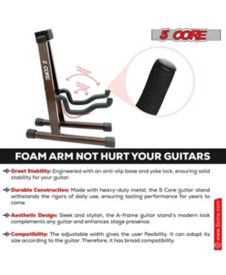 Double Guitar Stand Floor Adjustable Heavy Duty A Frame Folding Acoustic Electric Bass Mandolin Banjo Violin Holder Stands