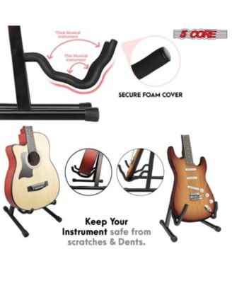 Guitar Stand 2PC A Frame w Soft Foam Arm Non Slip Rubber for Acoustic Electric Bass