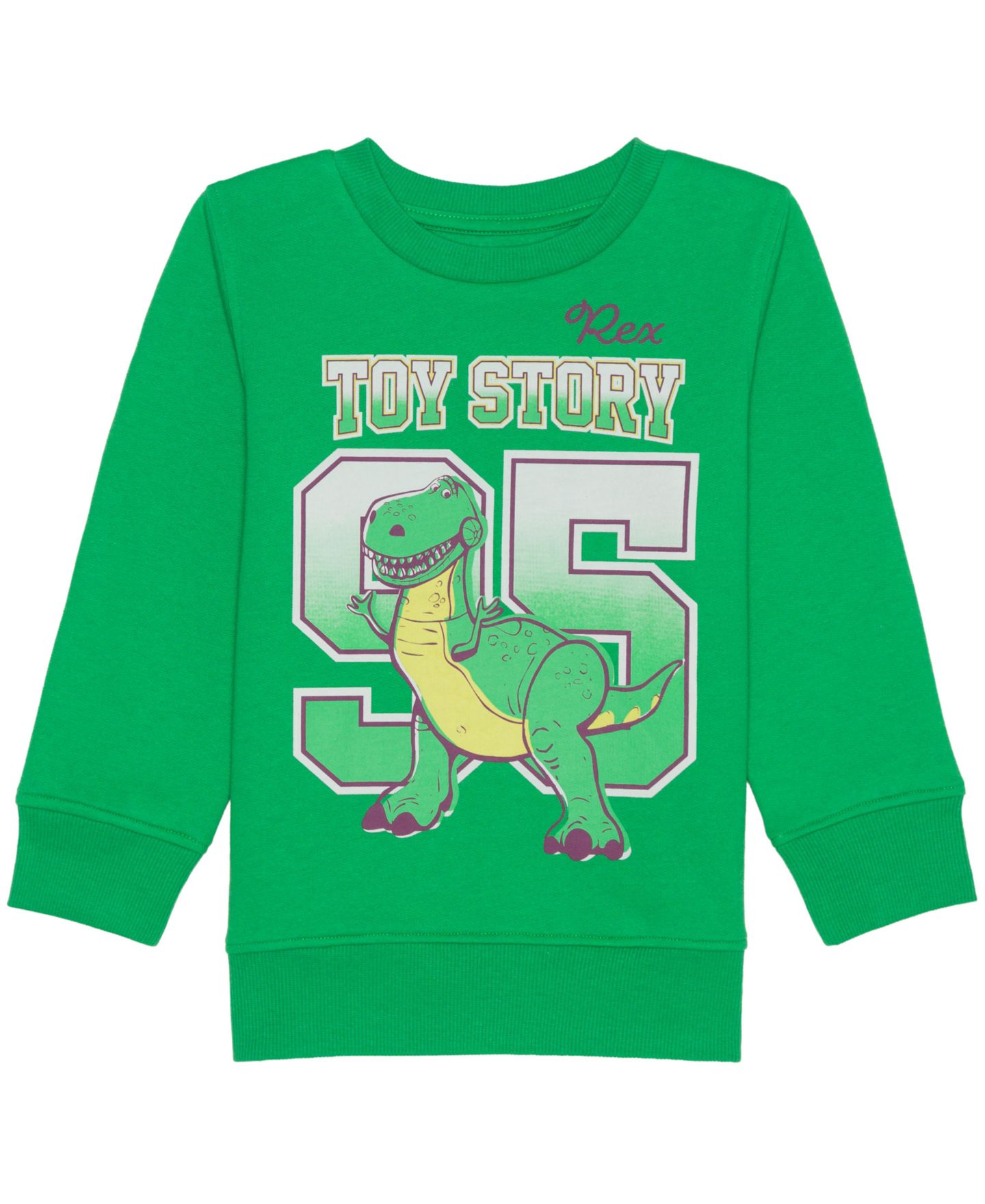Свитшот Toy Story Rex Crewneck Sweatshirt для мальчиков-малышей, цвет: Зелёный — фото 1