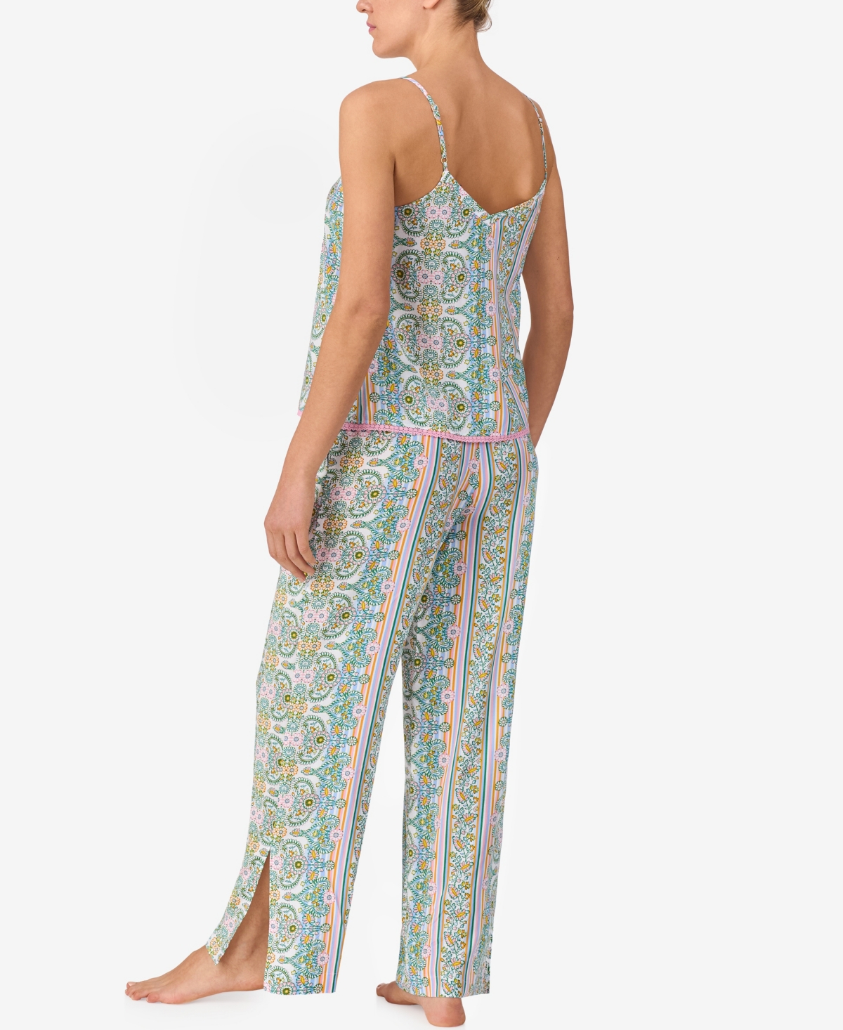 Sanctuary Women's 2-Piece Sleeveless V-Neck Cami Top & Long Pant Pajama Set