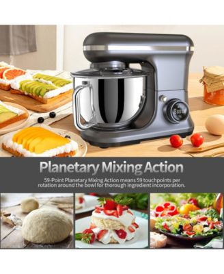 5.3 Qt Digital Display Stand Mixer 8 Speed with Egg Whisk, Dough Hook & Flat Beater