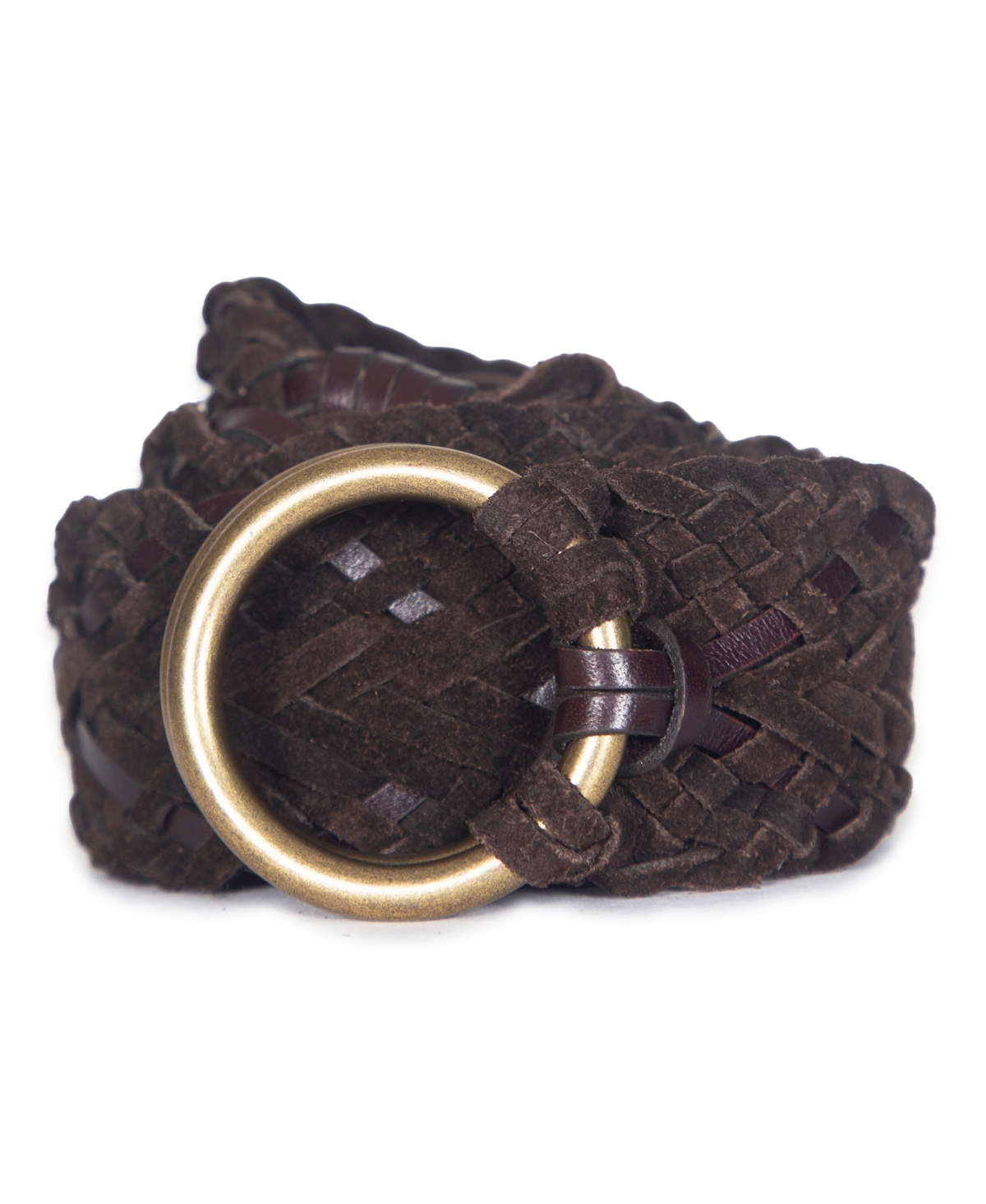 Frye Women's 40mm Woven Fringe Belt In Brown