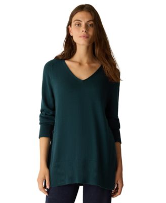 Eileen Fisher - Women's V-Neck Long-Sleeve Sweater