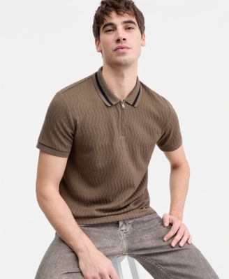 Men's Morales Quarter-Zip Knit Polo Shirt