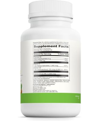 ADK Gummies – Sugar-Free, Pineapple Flavored Allulose Gummys – Supports Bone, Heart & Immune Health – Vegetarian, Gluten-Free, 60 Count