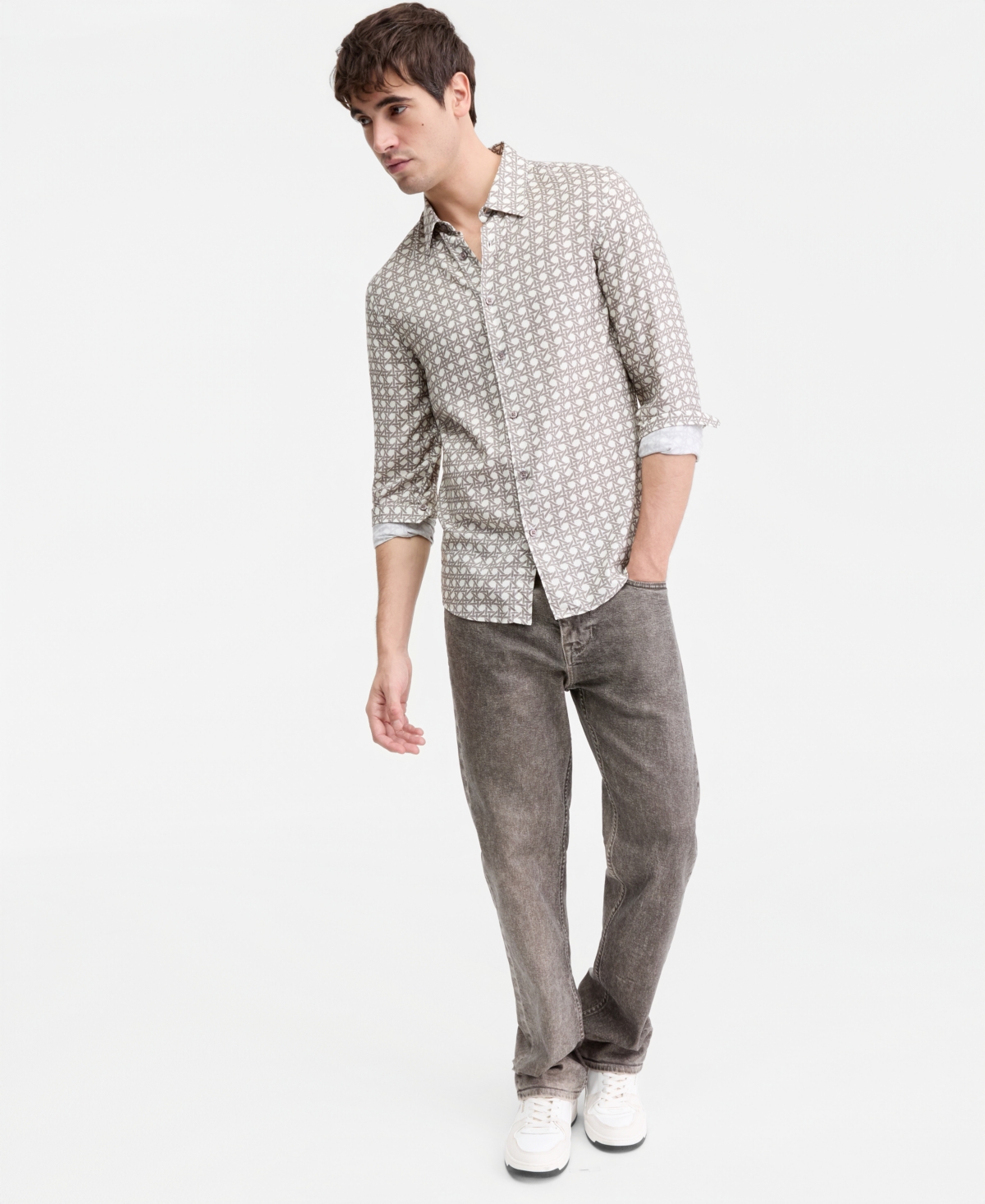 Guess Men's Basket Weave Shirt