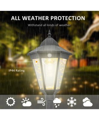 8' Outdoor Solar Light Post, Motion Activated Lamp, for Garden,