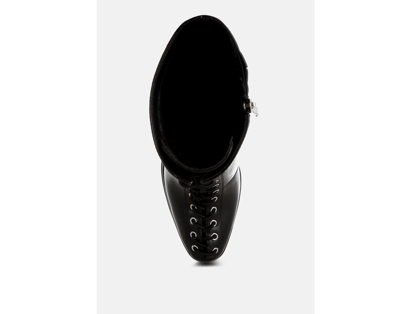 Женские ботинки London Rag Sayal Faux Leather Lace Up, цвет: Чёрная искусственная кожа — фото 5