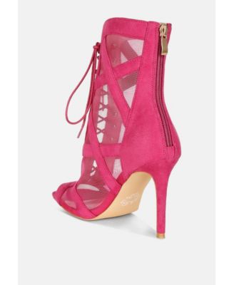 Womens Anarki Mesh Lace-Up Ankle Boots