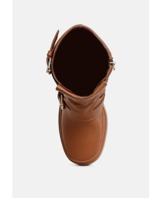 Womens Syrah Chunky Biker Boots