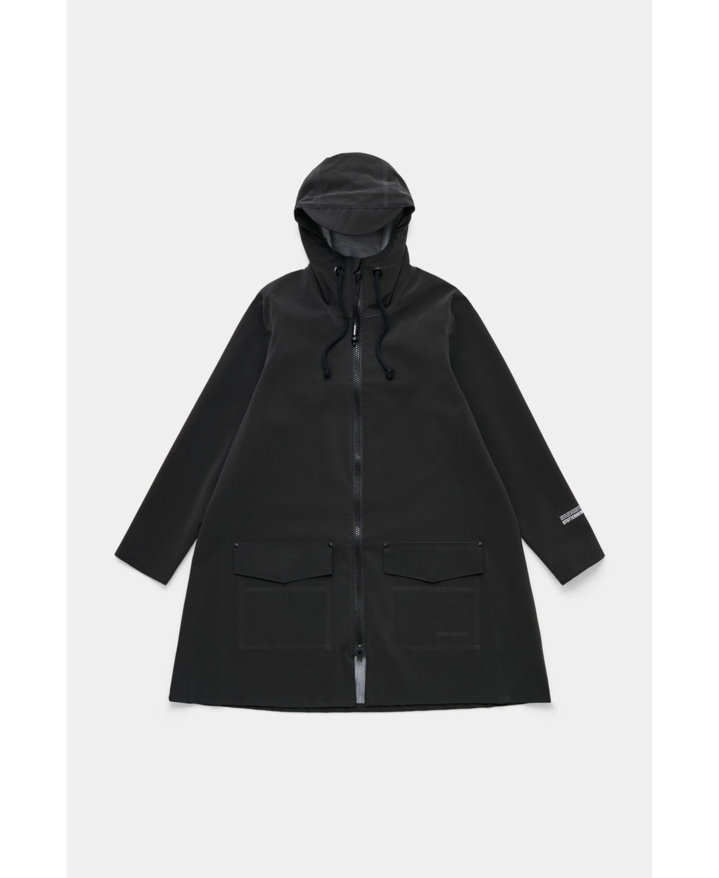 Женские куртки Stutterheim Mosebacke Patch Matte Raincoat, цвет: Чёрный — фото 2