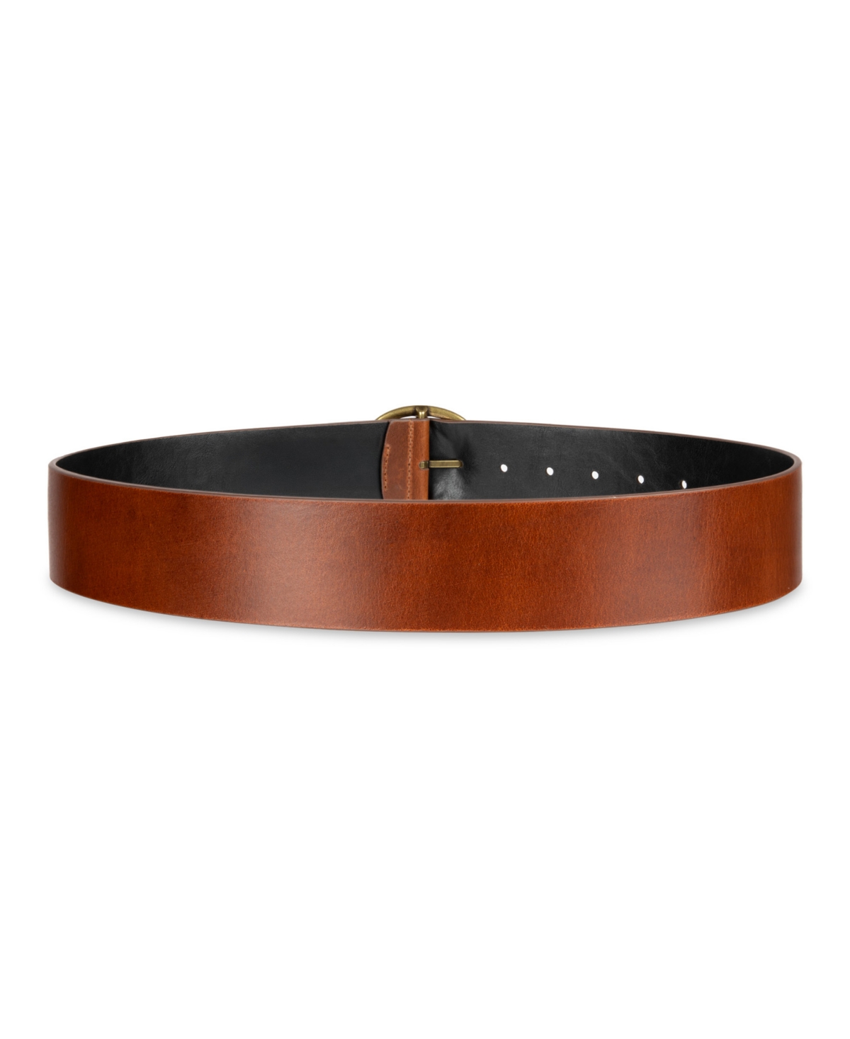 Cole Haan Women's Two-in-one Center Bar Reversible Leather Belt In Brown