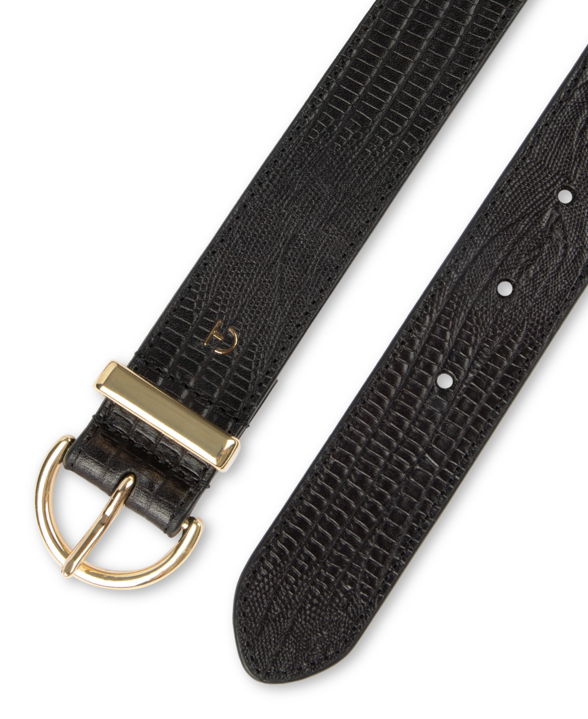 Cole Haan Women's Lizard-Texture Leather Dress Belt