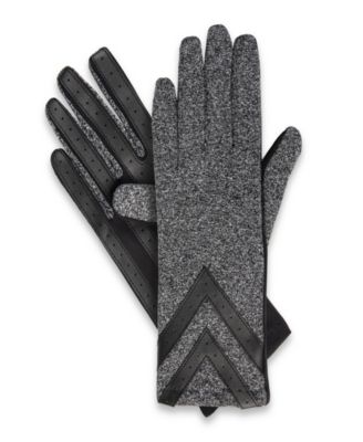 Women's Spandex Touchscreen Gloves with Chevron Detail