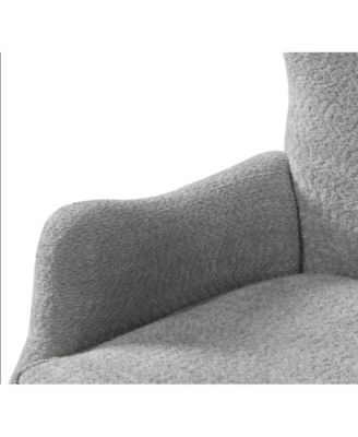 Caden 28.5" Modern Boucle Wingback Armchair With Solid Wood Legs