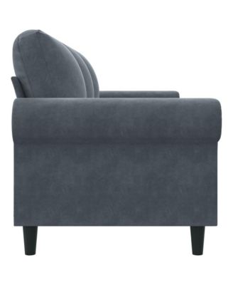 3-Seater Sofa Dark Gray 70.9" Velvet