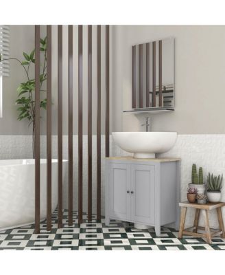 Pedestal Sink Cabinet, Bathroom Vanity Cabinet with U-Shape