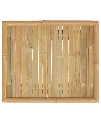 Garden Table Natural Bamboo Bamboo 25.6x21.7x11.8 in Tough