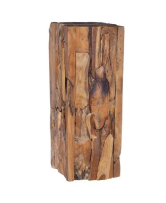 Side Table Natural Teak Solid Teak Wood Medium Side Table