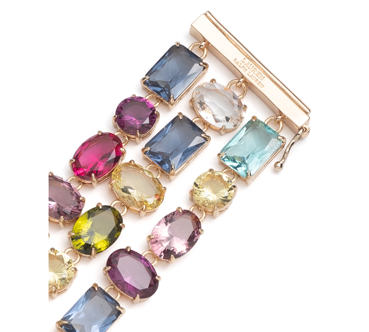 Lauren Ralph Lauren Multi-Stone 3-Row Flex Bracelet