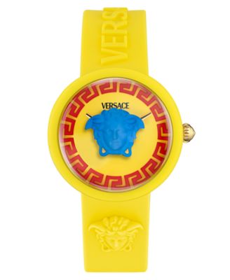 Kids Medusa Pop Yellow Silicone Strap Watch 32mm