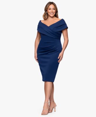 Plus Size Off-The-Shoulder Sleeveless Dress