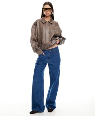 Women's Kenny Oxford Collared Bomber Jacket