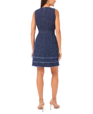 Women's Self Tie Belt Denim Dress