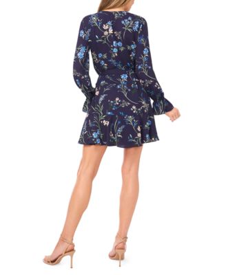 Women's V-Neck Tie Waist Dress