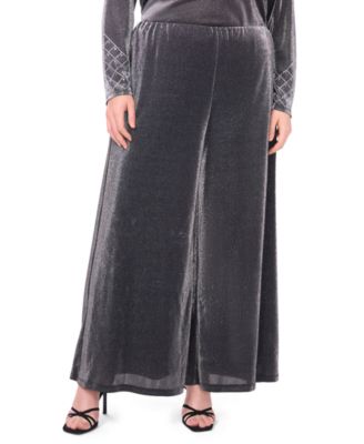 Plus Size Wide Leg Pull-On Pants