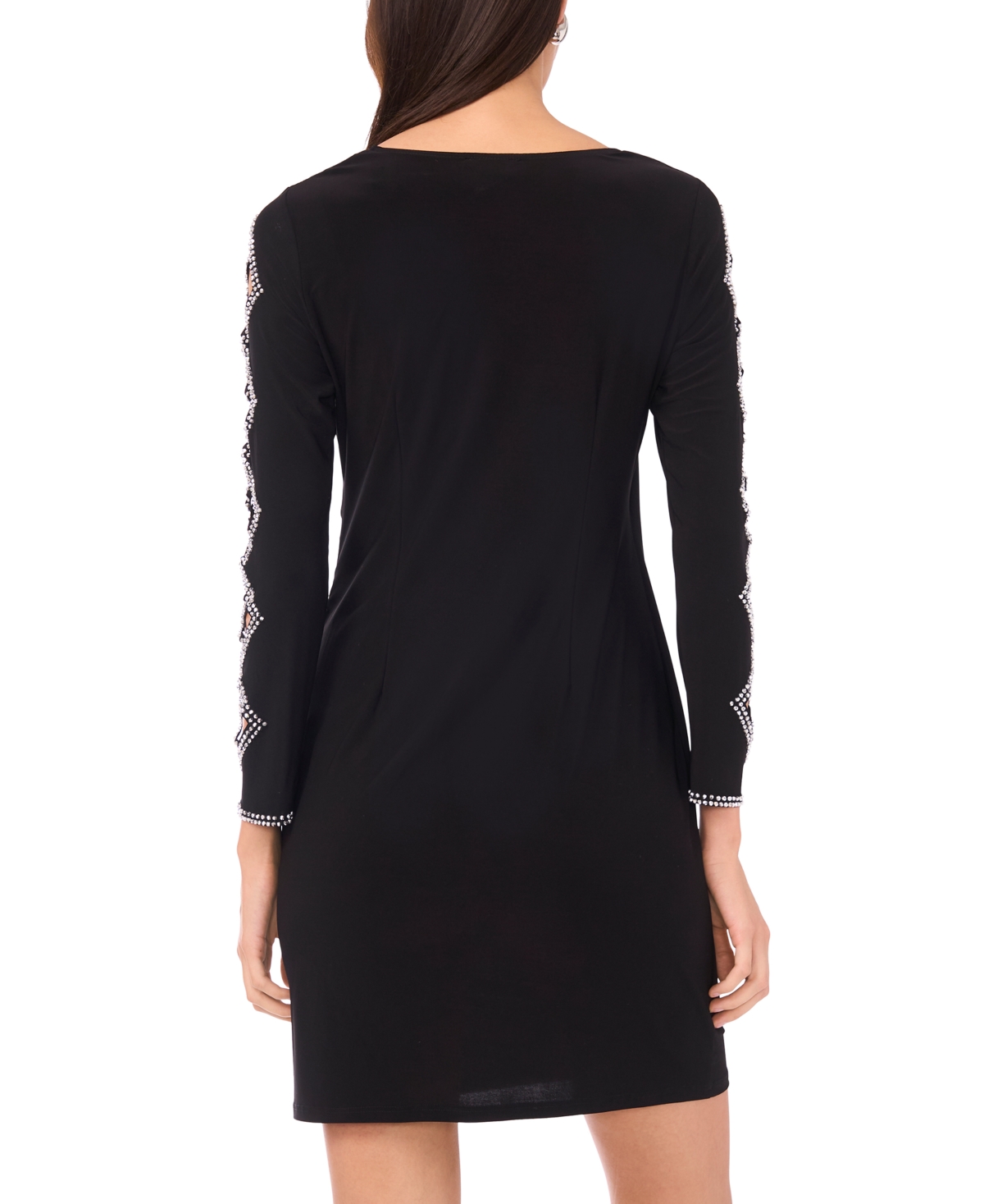 Msk Petite Faraj Sleeve Faux Wrap V-Neck Dress