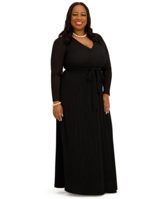 Women's V-Neck Long-Sleeve Dress