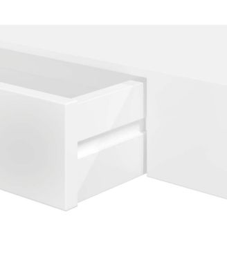Wall Mounted Shelf Set of 2 White MDF 31.5 in