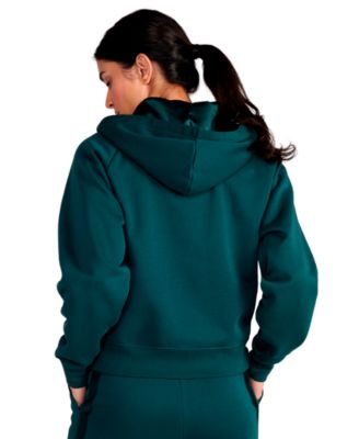 Women's Elevated Satin Full-Zip Fleece Hoodie