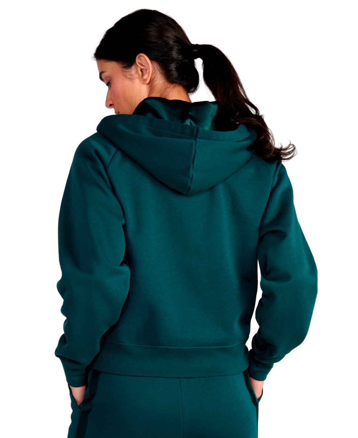Puma Women's Elevated Satin Full-Zip Fleece Hoodie