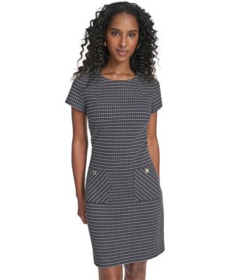 Women's Knit Crew Neck Shift Dress