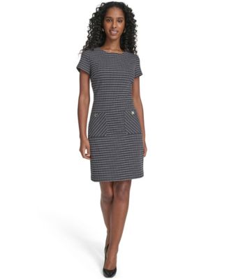 Women's Knit Crew Neck Shift Dress